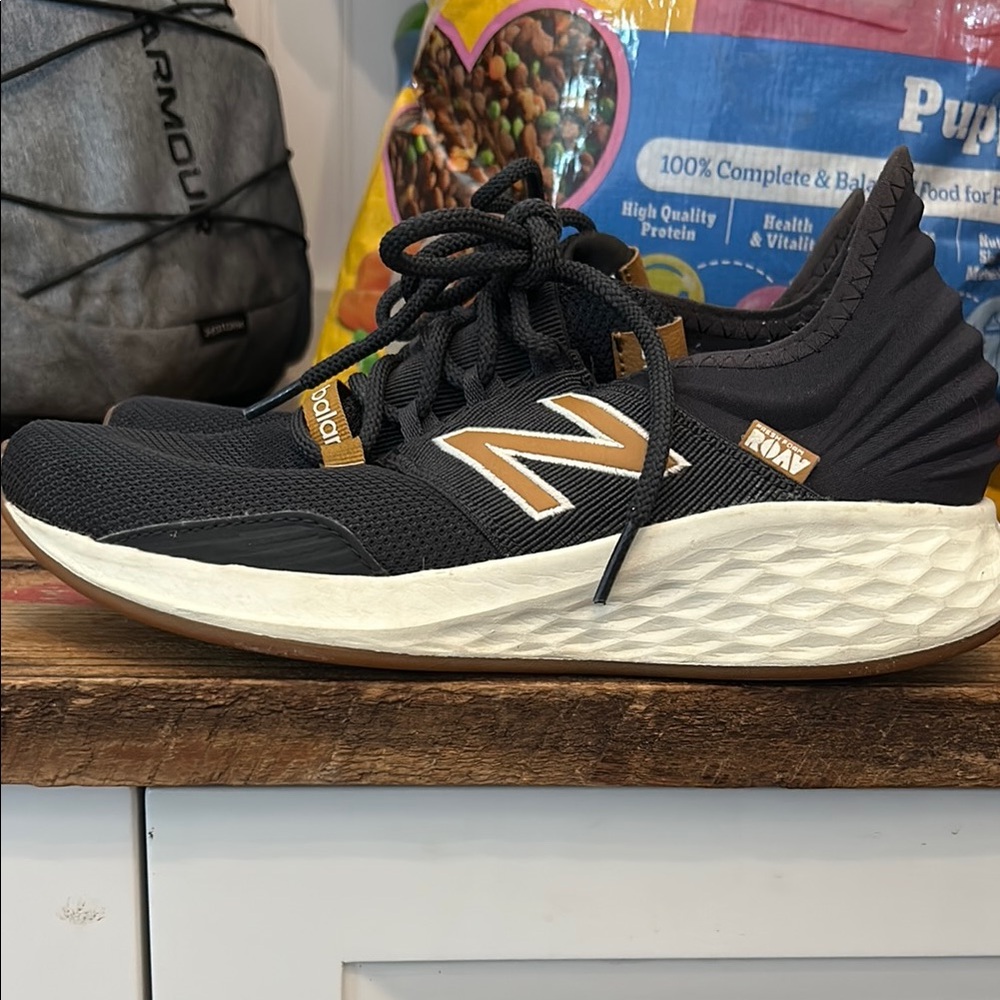 New Balance Black and Tan Athletic Shoes